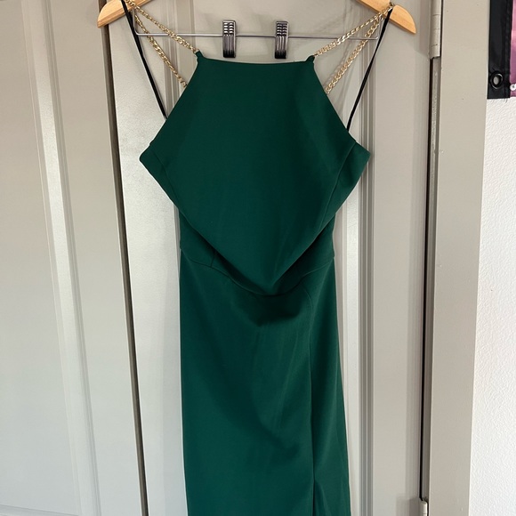 Fashion Nova On the Way Out Dress - Hunter Green - Picture 2 of 3